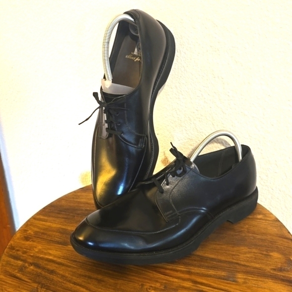Weyenberg Mens Black Premium leather Dress Shoes lace up New! Sz.14 - Picture 7 of 12